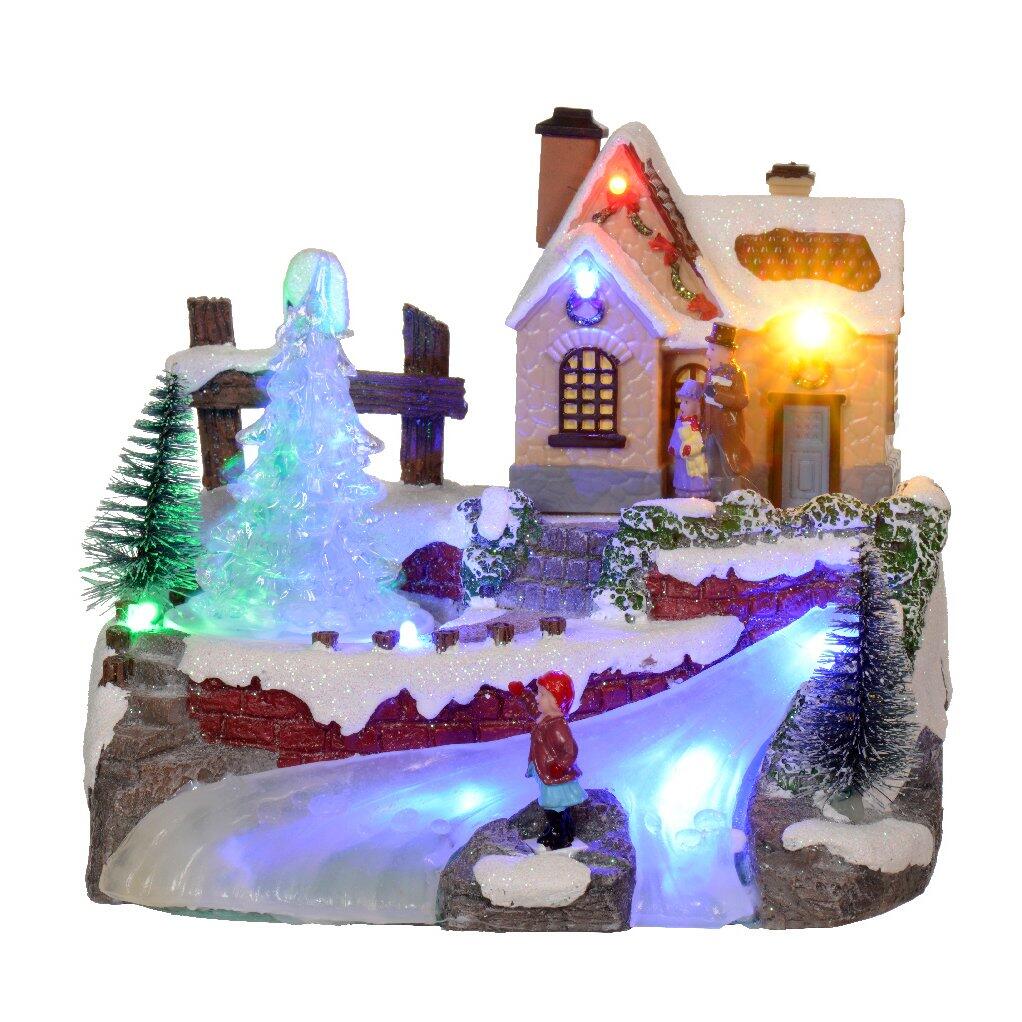 Villaggio di Natale luminoso Soirée d'hiver à pile 1