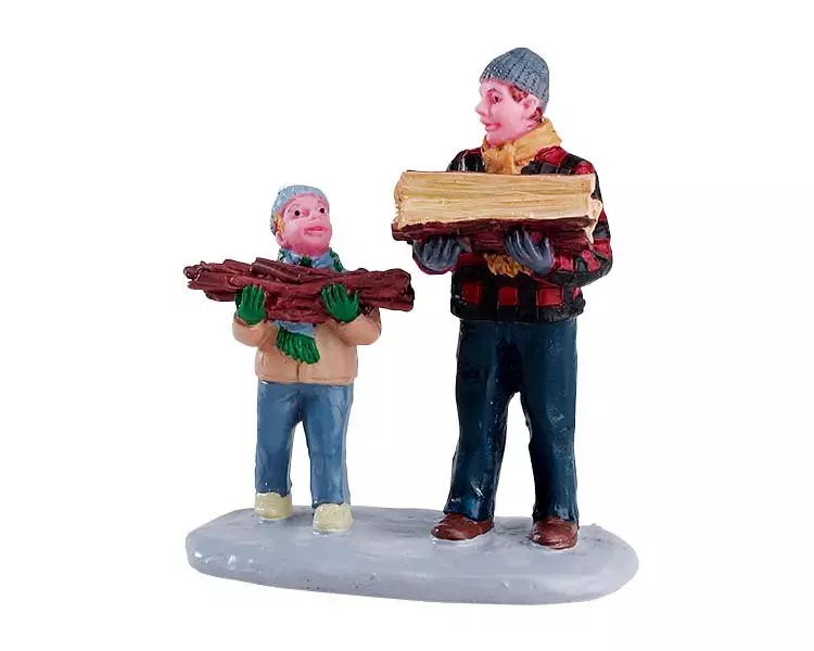 Personnages Lemax Ramassage du bois 
