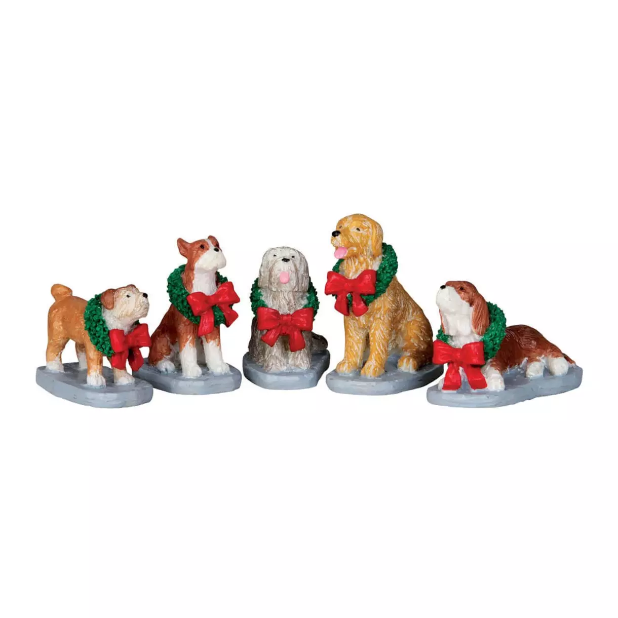 Animalitos Lemax perros de navidad