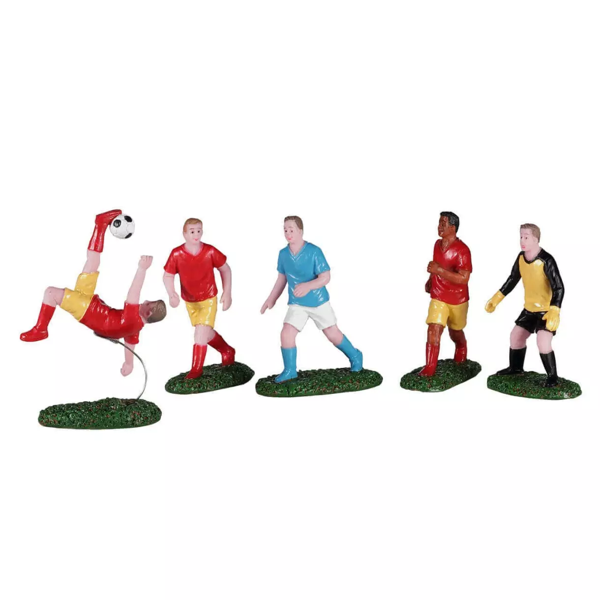 Personnages Lemax Joueurs de foot