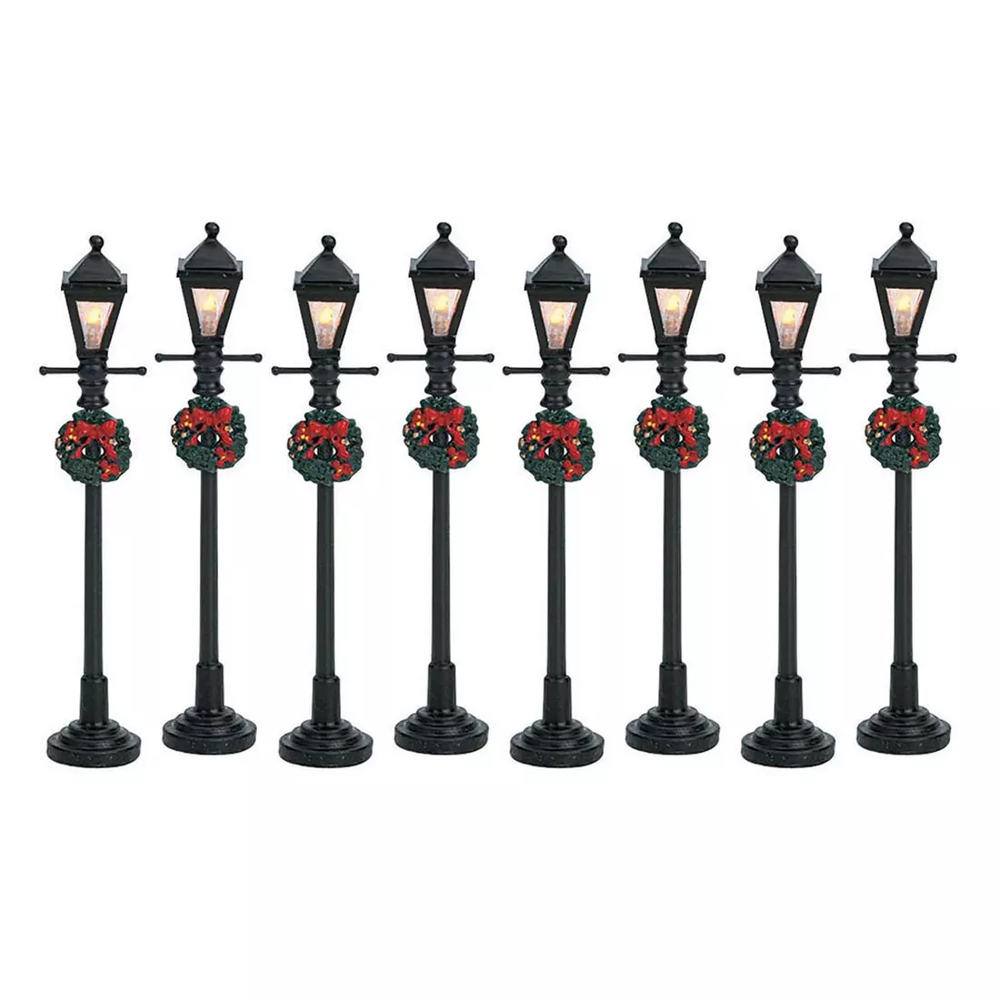 Accesorio Lemax Lote de 8  farolas a pilas 1