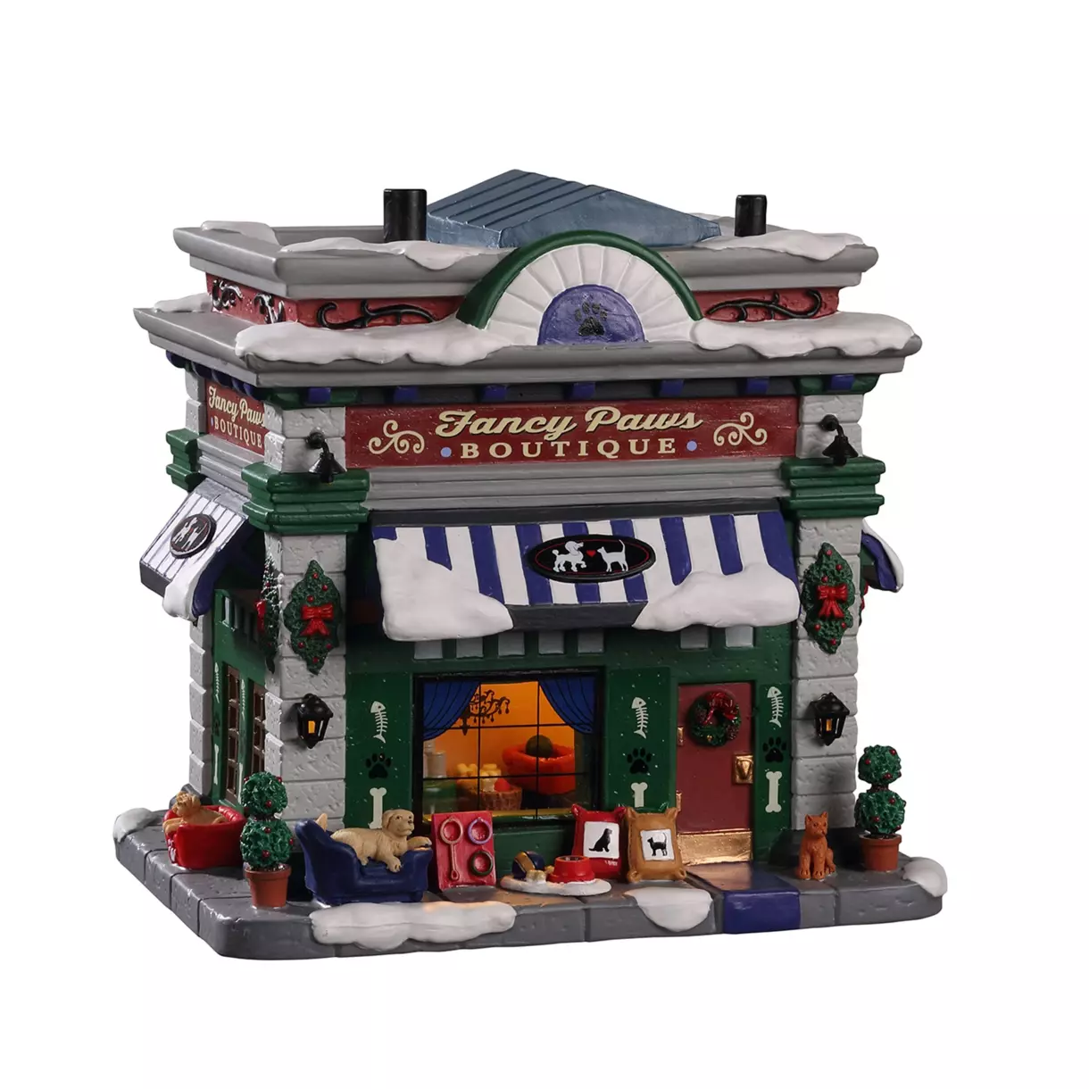 eminza Village de Noël Lemax à piles lumineux La Boutique Fancy Paws