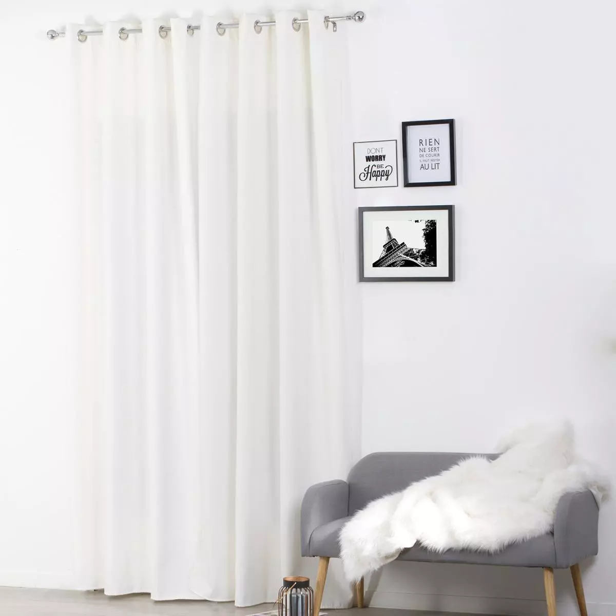 Cortina Opaca aislante (140 x 260 cm) Isaia Marfil 1