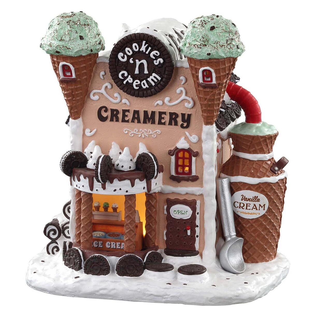 Village de Noël Lemax à piles lumineux Glacier Cookies n' cream 1