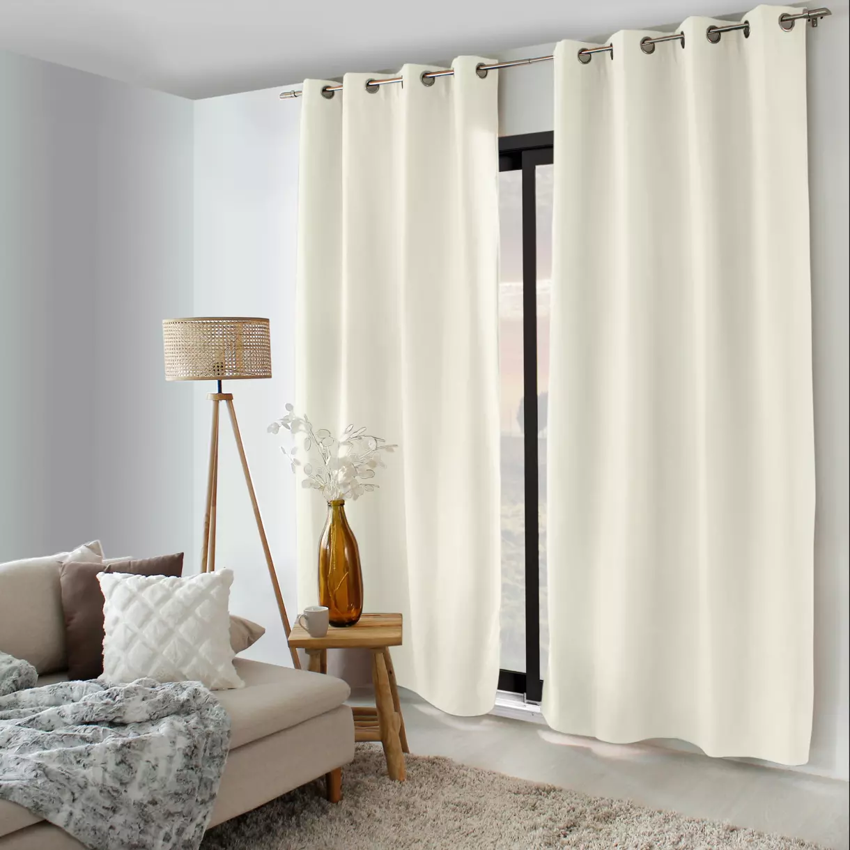 Cortina opacas aislante (135 x 240 cm) Nordica Crudo 1