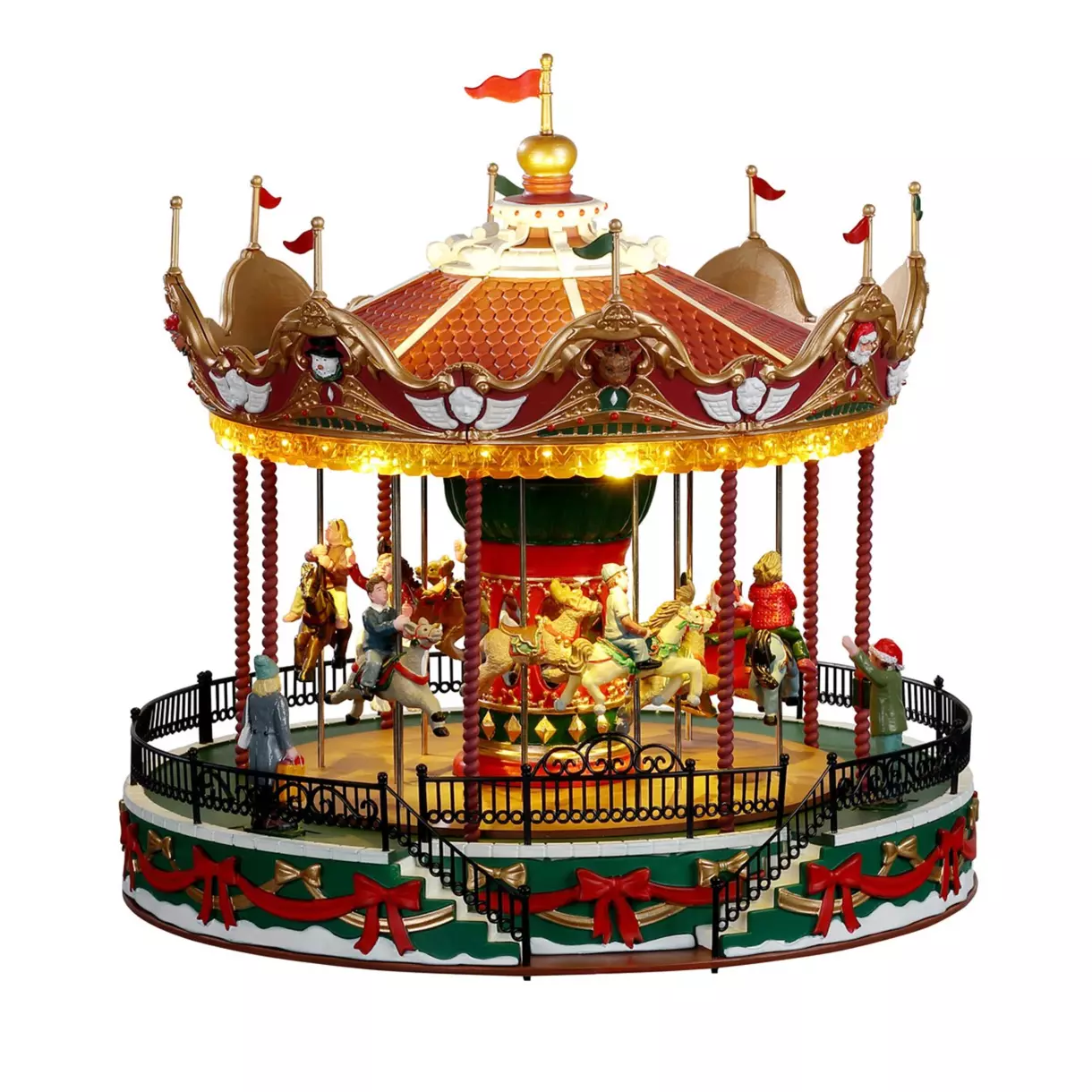 Village de Noël Lemax lumineux, musical et en mouvement Carrousel 1