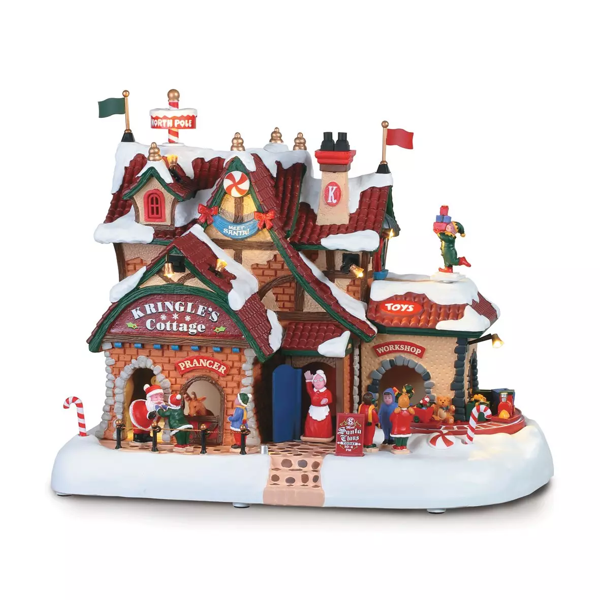Village de Noël Lemax lumineux, musical et en mouvement Maison du Père Noël 1