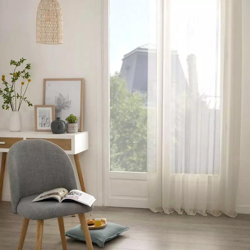 Voilage (135 x 240 cm) Moly Ecru 1