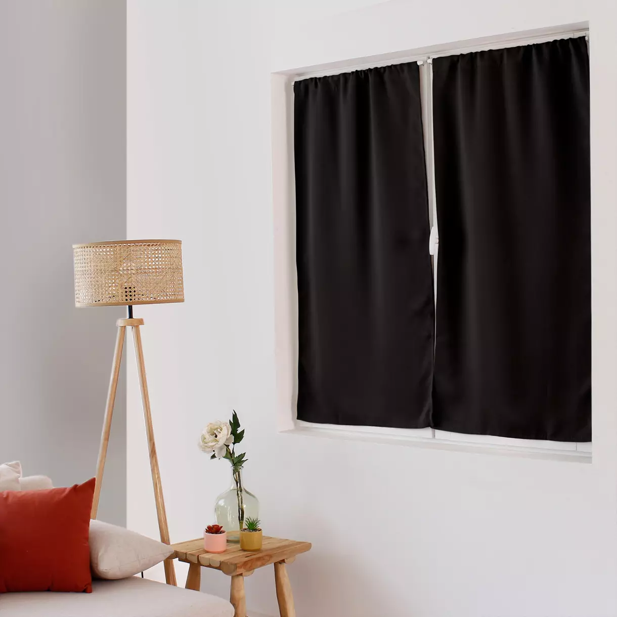 Rideau occultant passe-tringle (60 x 120 cm) Night Noir 1