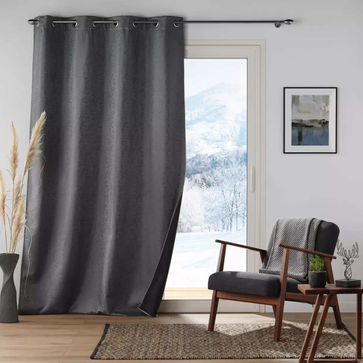 Cortina térmica aislante (140 x 260 cm) Polarine Gris antracita
