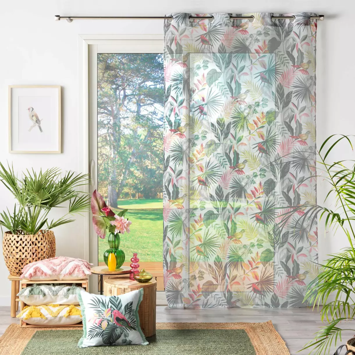 Voilage (140 x 240 cm) Marbelina Vert 1