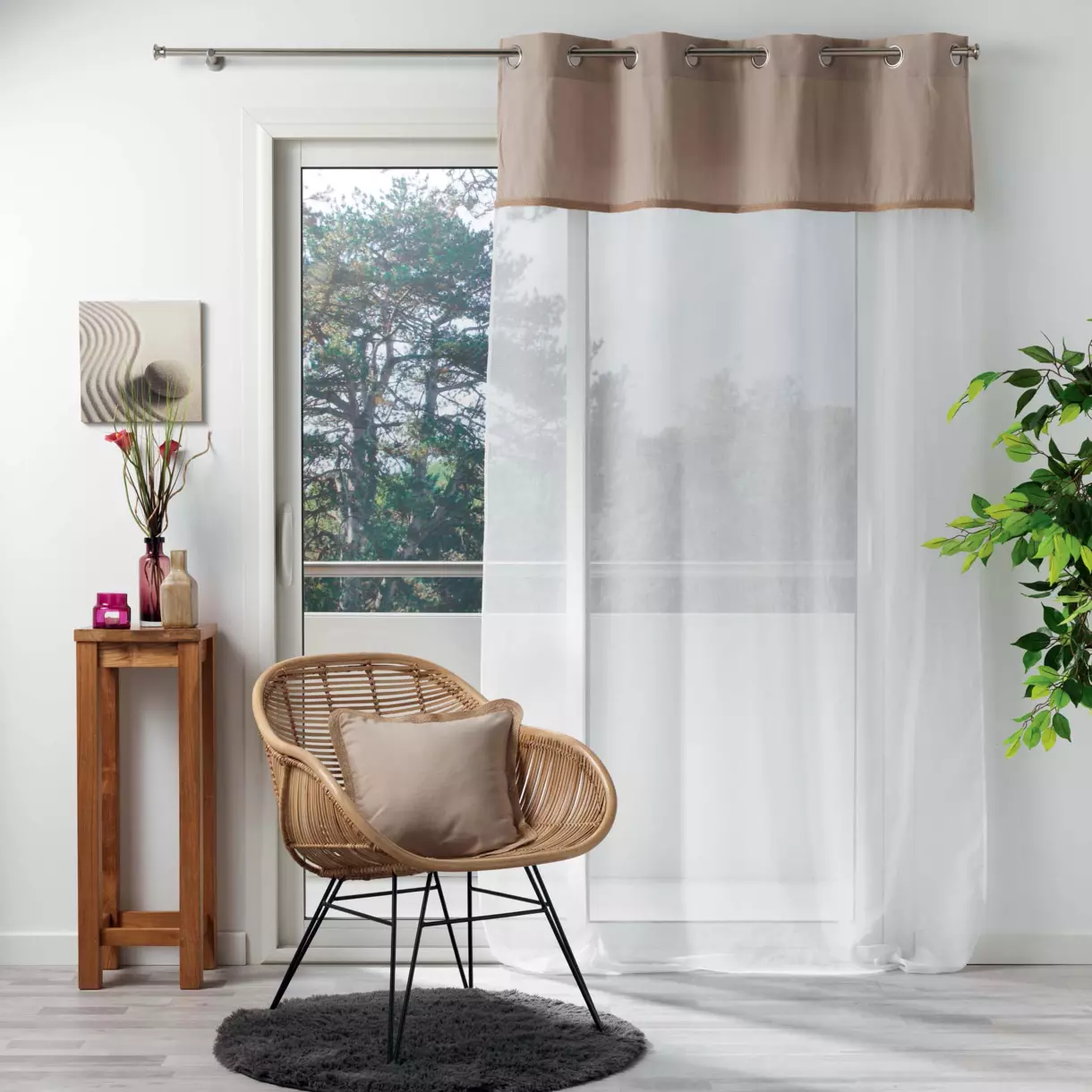 Voilage (140 x 240 cm) Kelonia Beige 1
