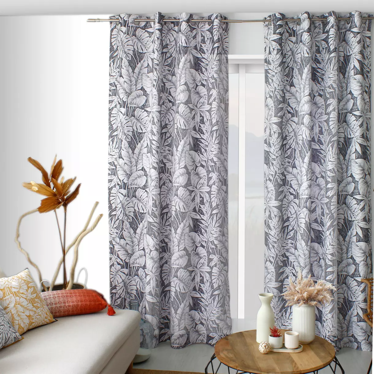 Rideau (135 x 240 cm) Bundi Gris foncé 1