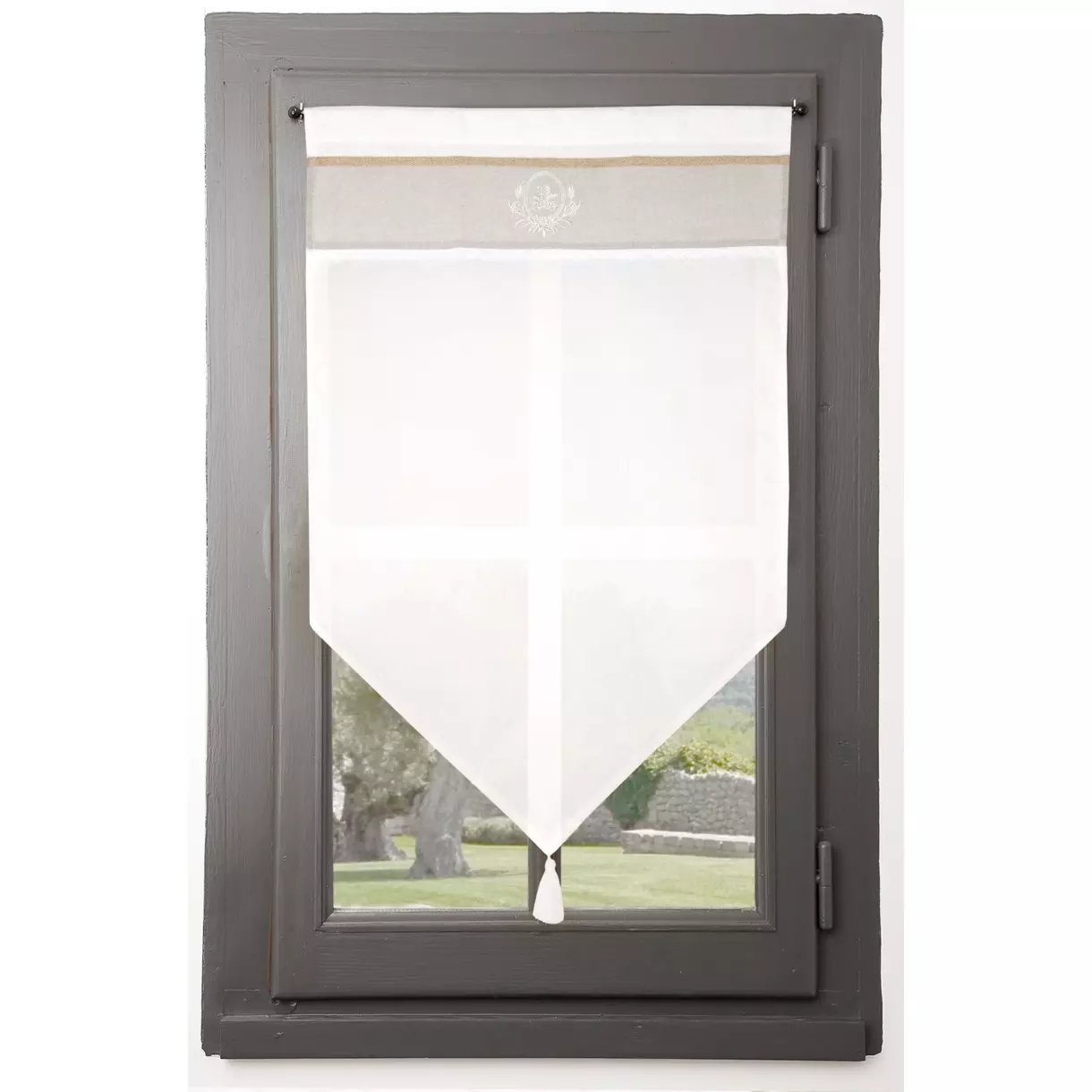 Visillo corto para ventana  (45 x 60 cm) Adelaïde Beige 1