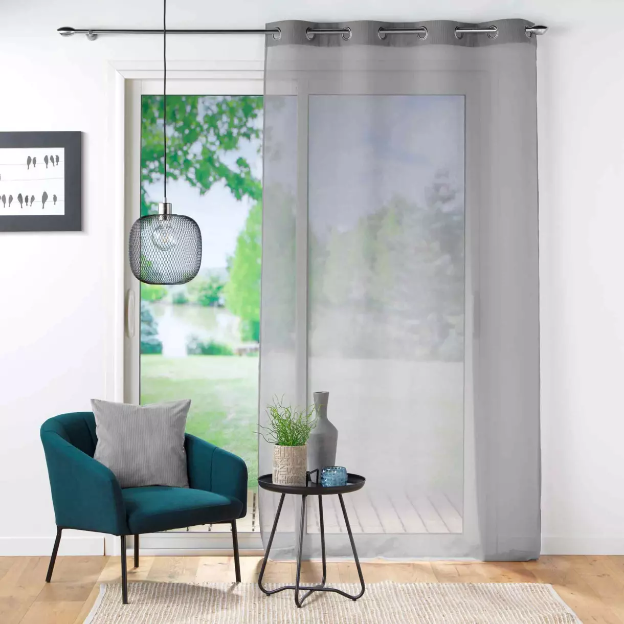 Vitrage (140 x 240 cm) Casual Grijs 1