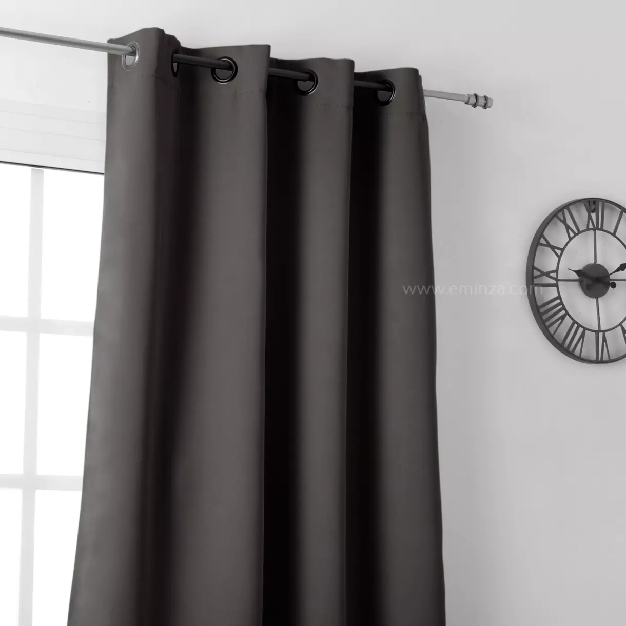 Cortina opaca(135 x alto 250 cm) Notte Gris antracita 1