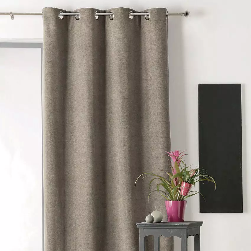 Rideau occultant isolant (140 x H260 cm) Alaska Beige 1