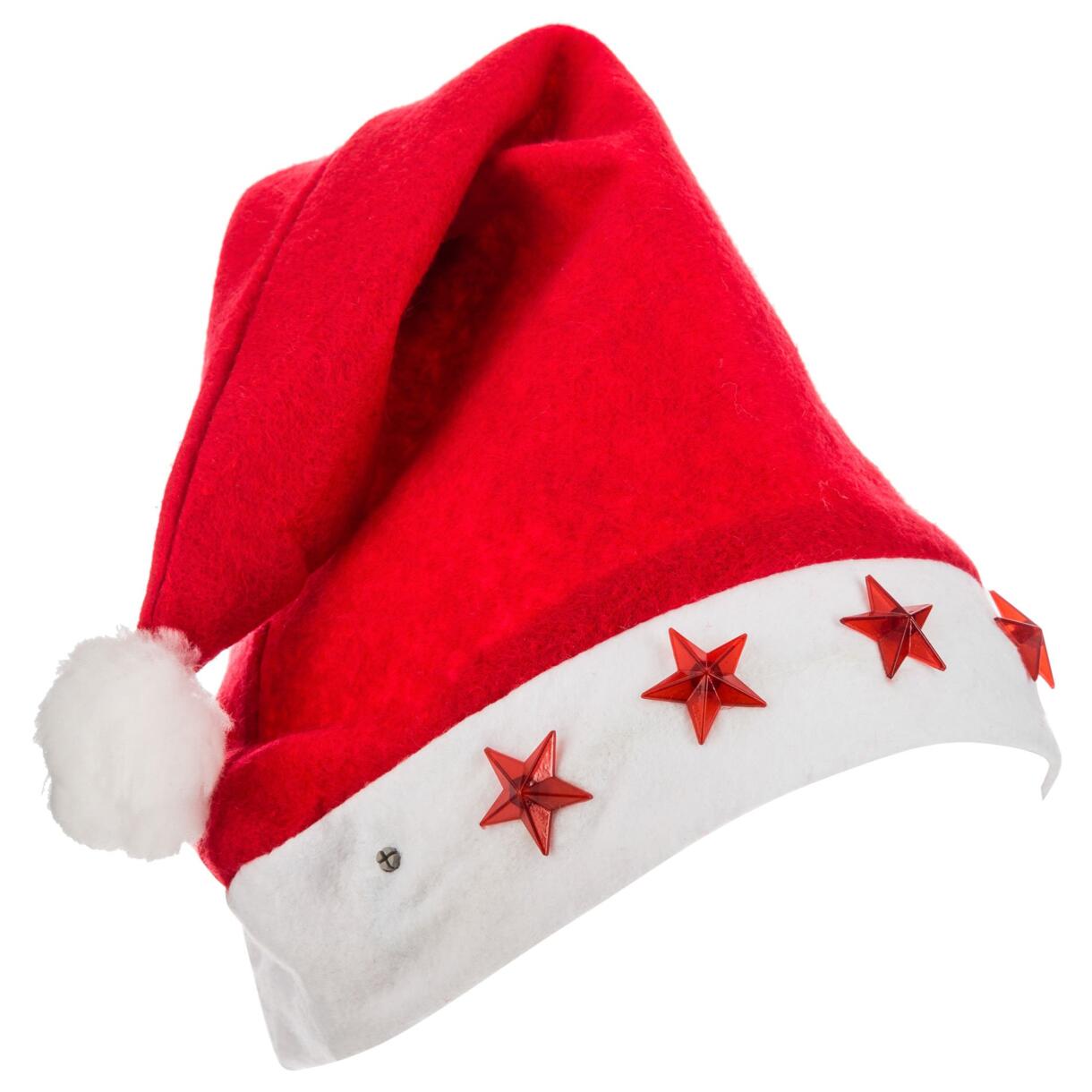 Cappello di Babbo Natale luminoso stella per adultiPère Noël lumineux etoile pour adulte Rosso 1