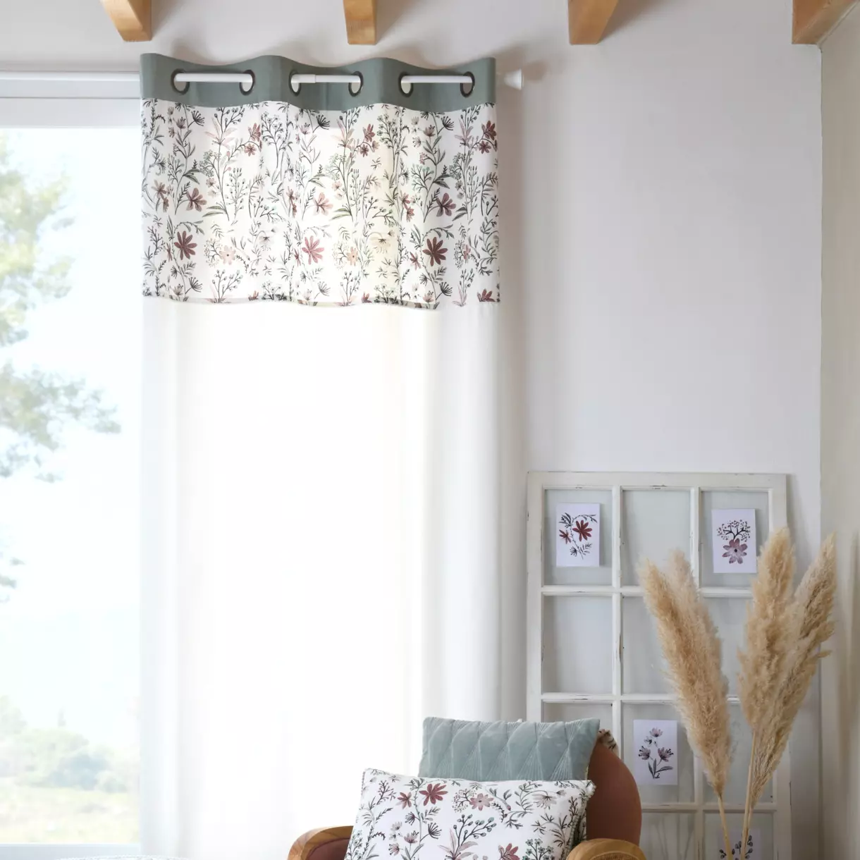 Rideau coton (140 x 260 cm) Naomie Multicolore