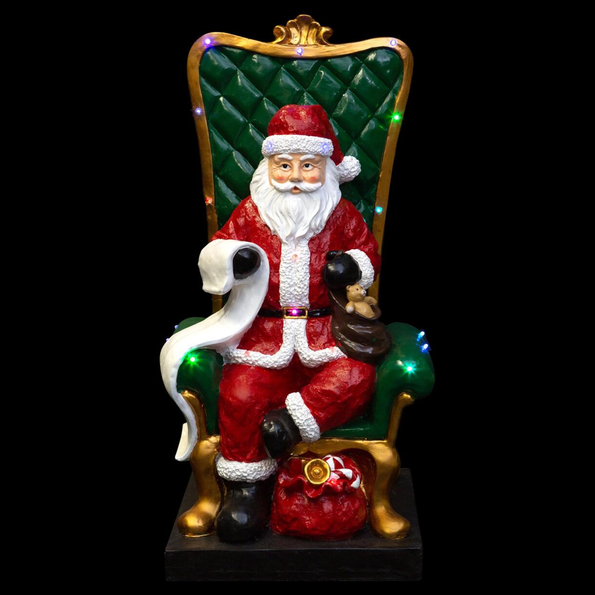 Weihnachtsmann mit Sessel H100 cm 1
