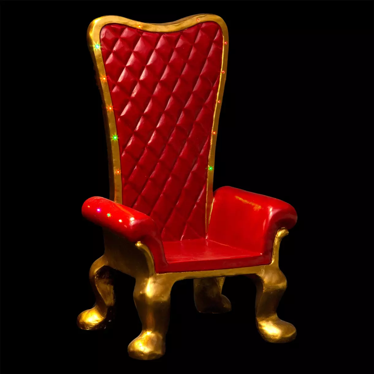 Fauteuil lumineux à piles du Père Noel multicolore 1