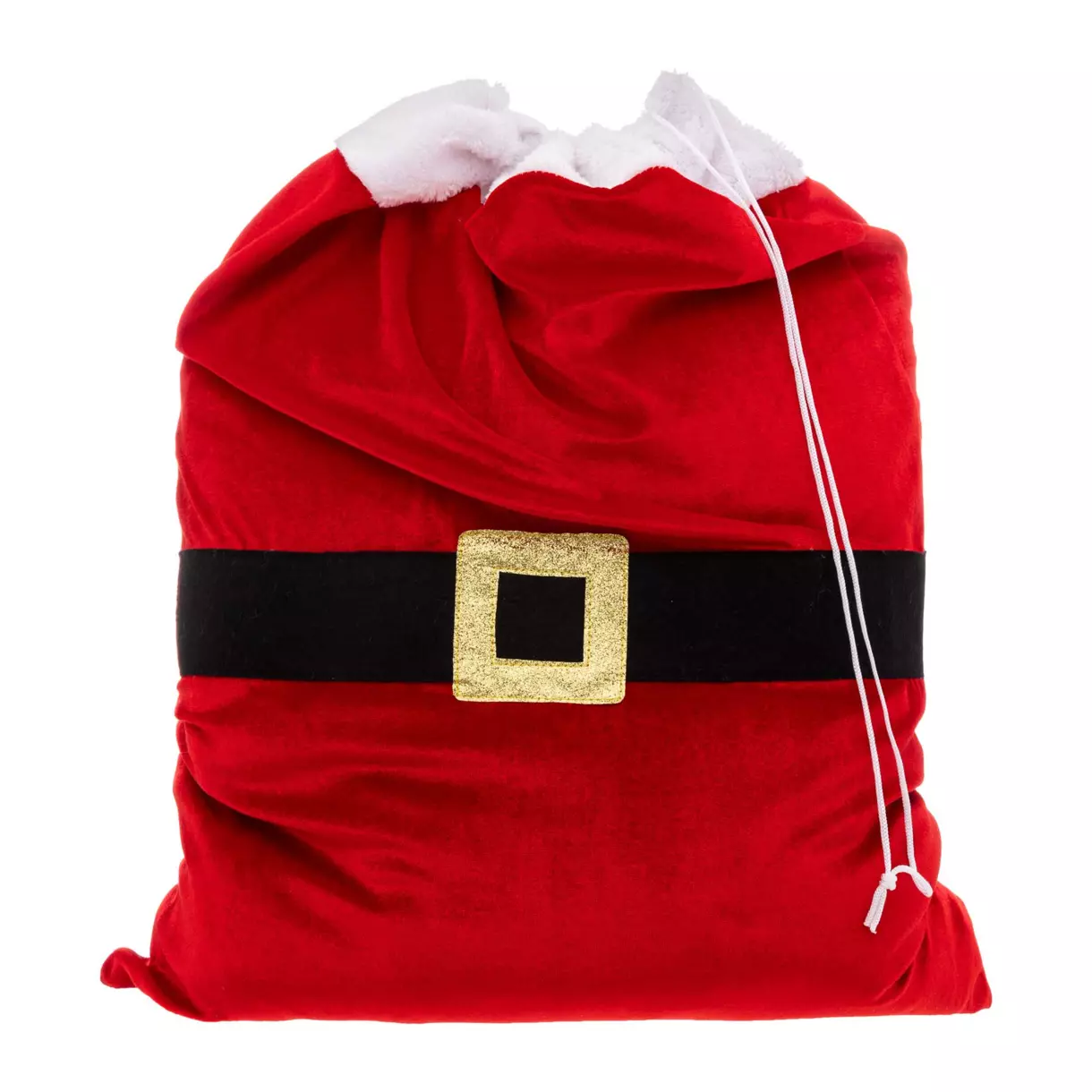 Stoffen cadeauzak jas van de kerstman Rood 1