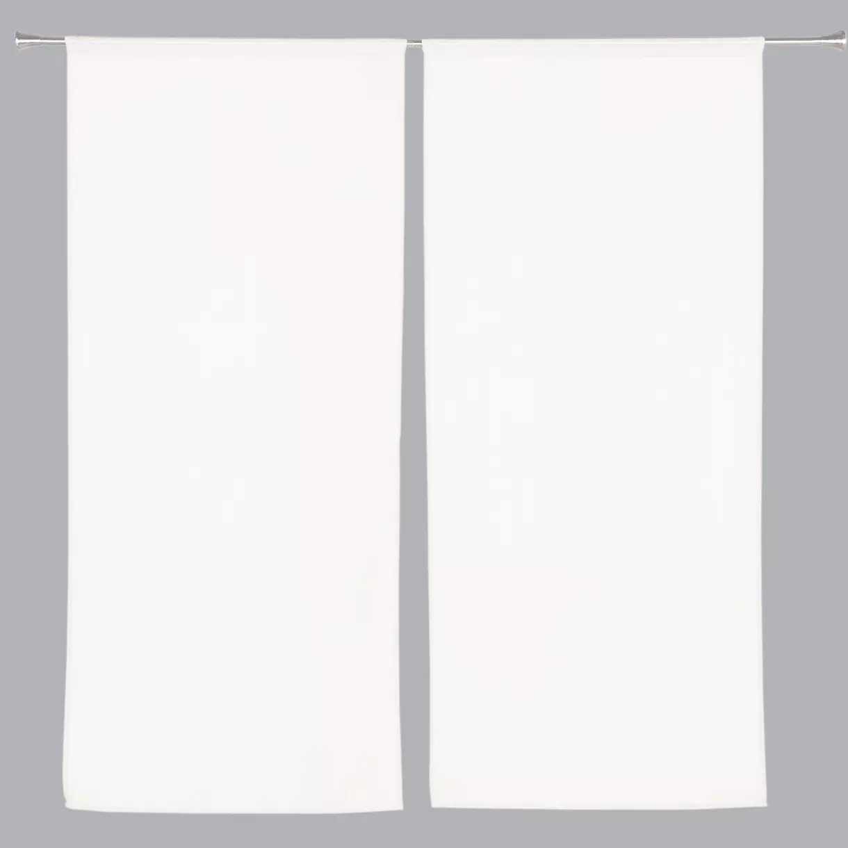 Paire de voilages (60 x 140 cm) Etamine givrée Blanc 1