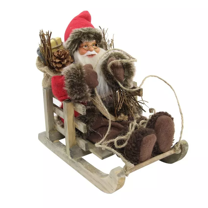 Papá Noel sobre trineo Armando Alto 24,50 cm 1