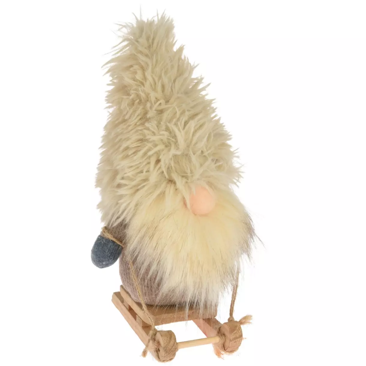 Lutin de Noël en luge lumineux Blanc H23 cm 1