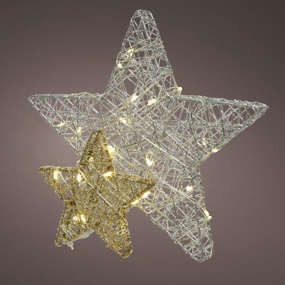 Estrella luminosa con baterías Tao Blanco cálido 40 Micro LED 1