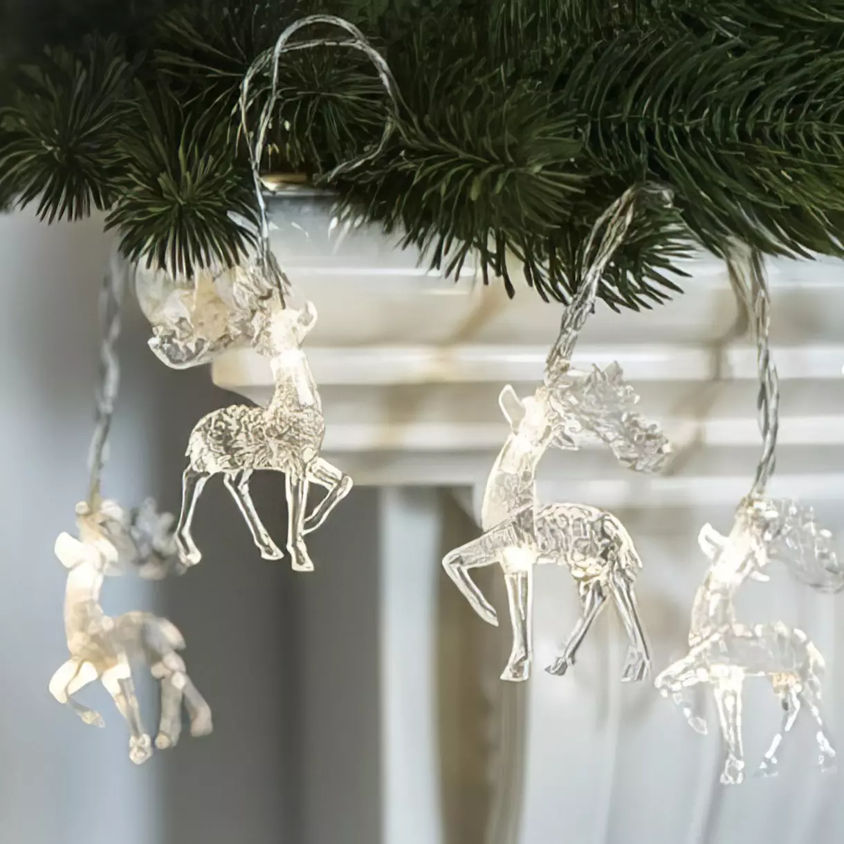 Luces de Navidad Renos Blanco cálido 10 LED 1