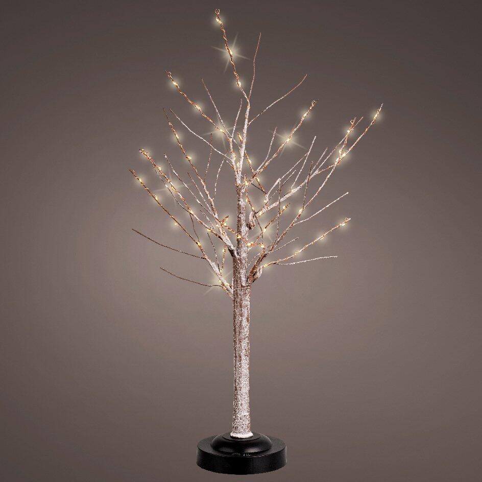 LED-Baum Birke mit schwarzem Fuß batteriebetrieben Warmweiß 1