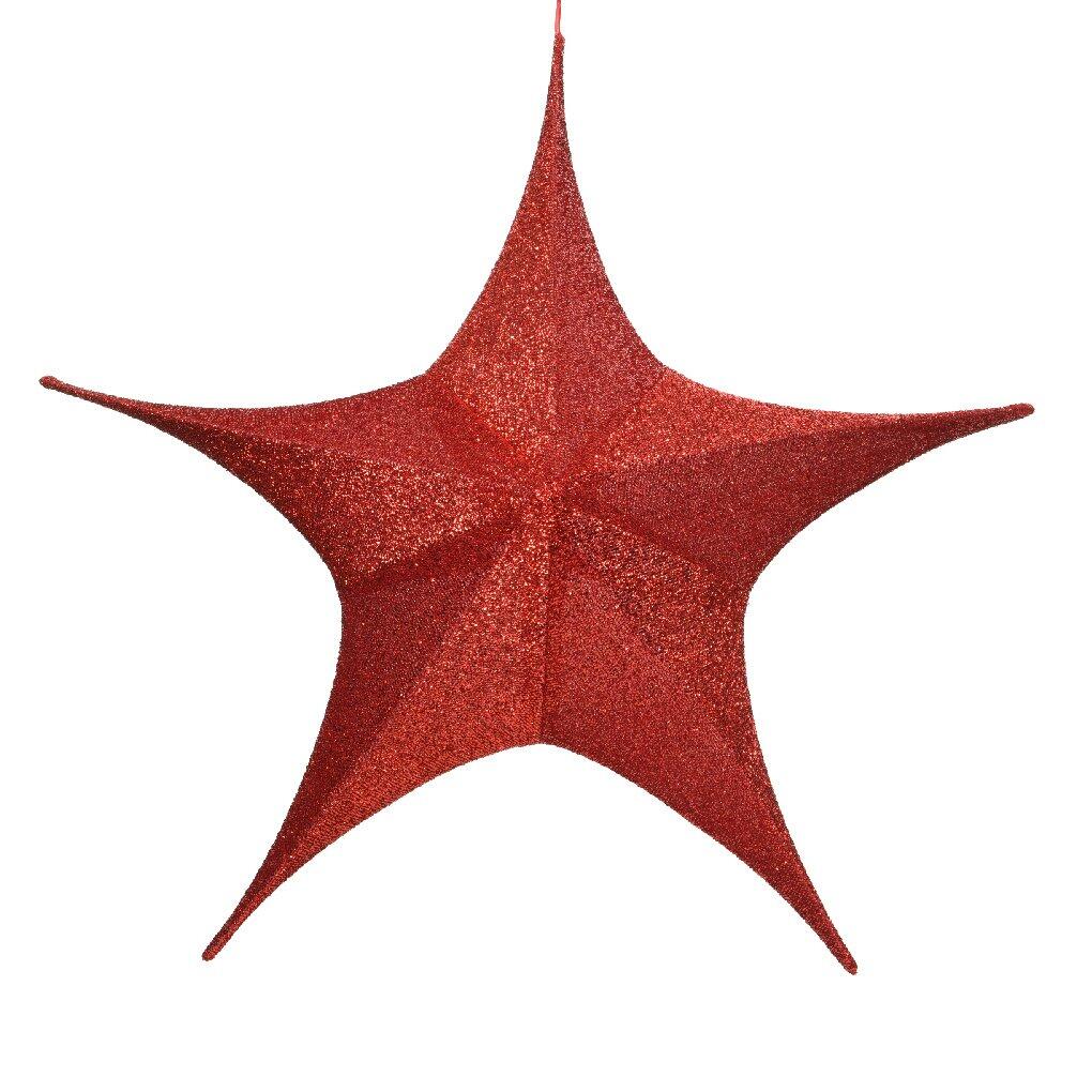Adorno para colgar Estrella gigante Rojo 1