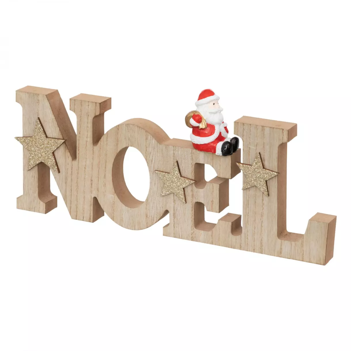 Mot Noël en bois à poser Marron 1