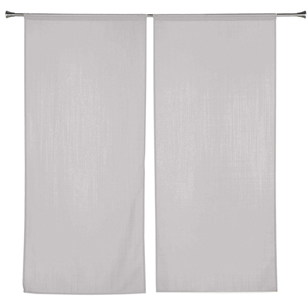 Coppia di tende trasparenti (60 x 140 cm) Etamine givrée Grigio chiaro 1