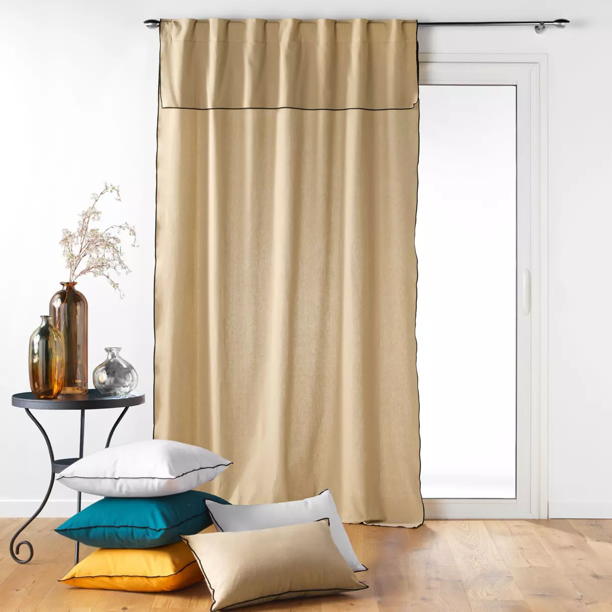 Rideau coton recyclé (140 x 240 cm) Mistraline Beige 1