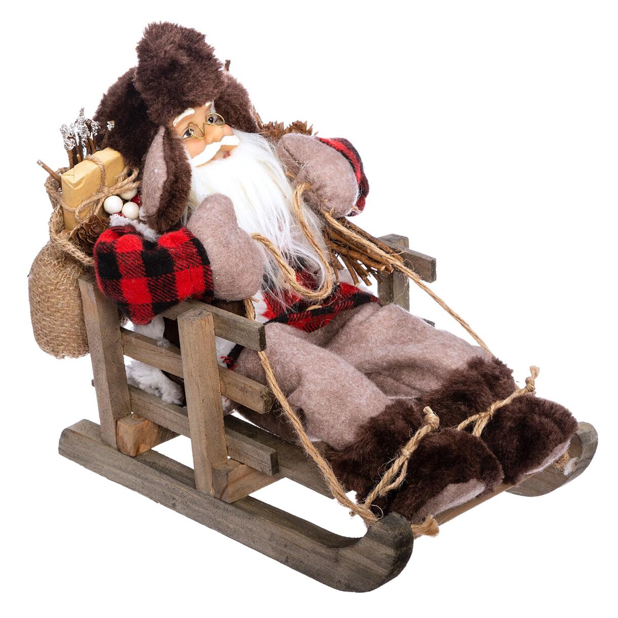 Weihnachtsmann mit Schlitten Arthuro H27 cm 1