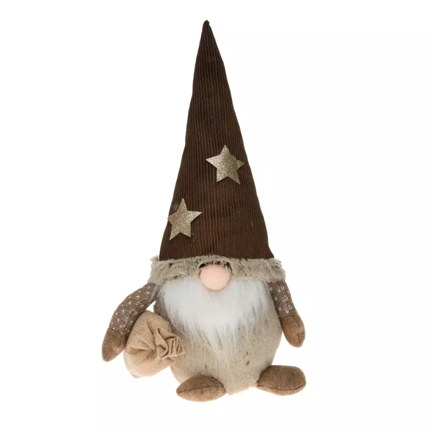 Lutin de Noël Mario Marron H50 cm 1