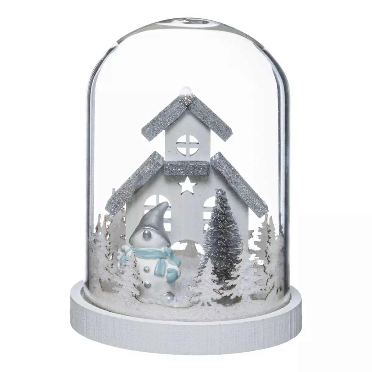 Campanilla muñeco de nieve plata 1
