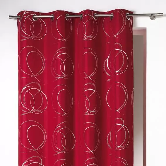 Rideau (140 x H260 cm) Bully Rouge 1