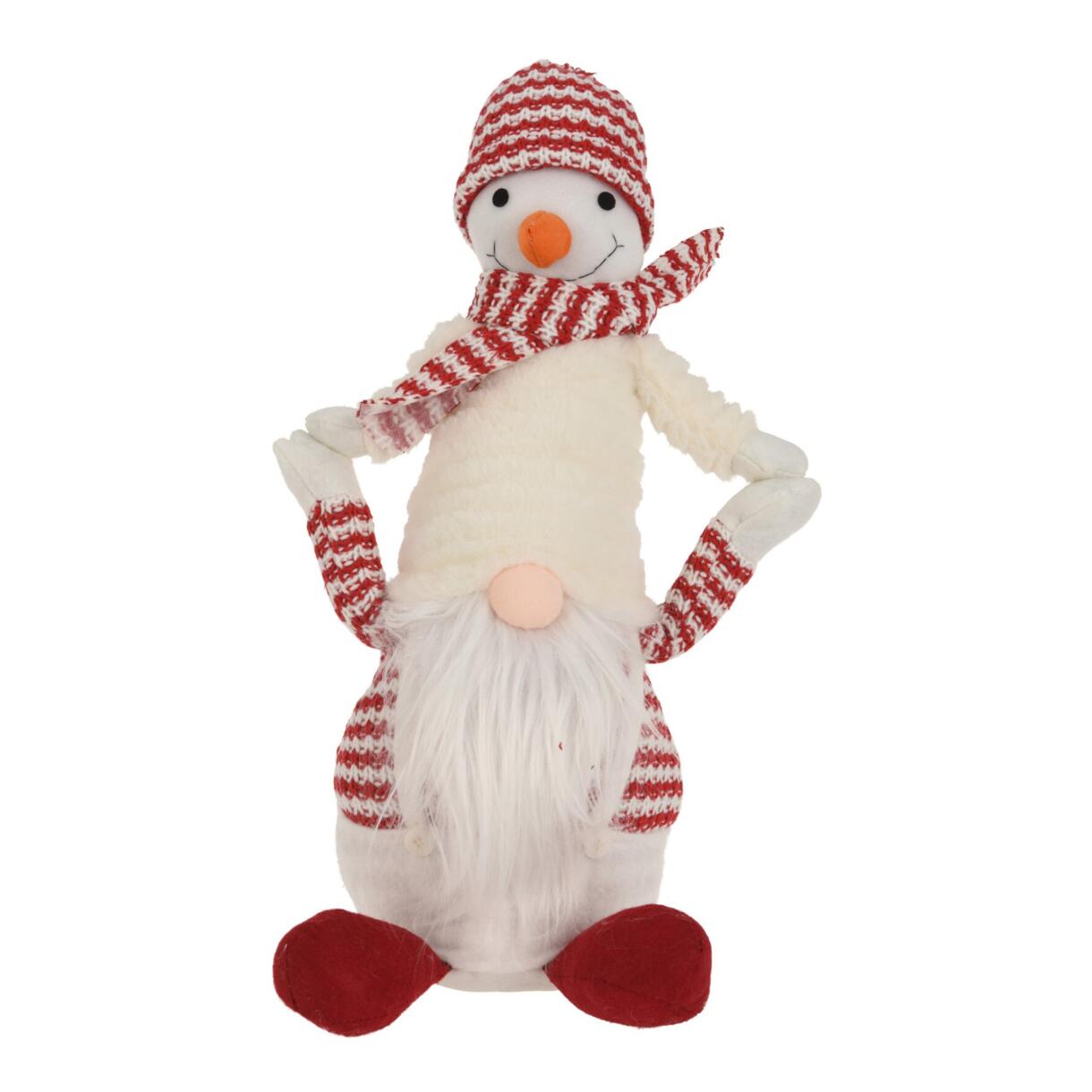 Kabouter en sneeuwpop Wit H47 cm 1
