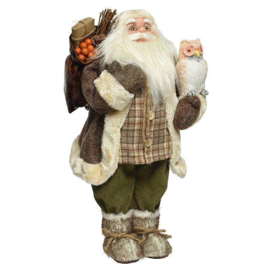 Papá Noel con búho Alto 60 cm 1