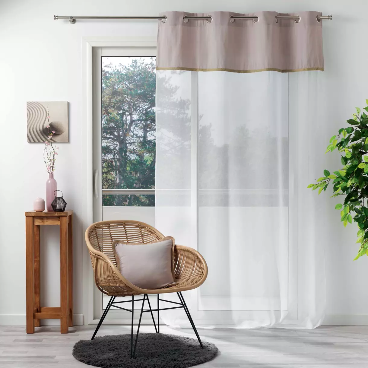 Voilage (140 x 240 cm) Kelonia Taupe 1