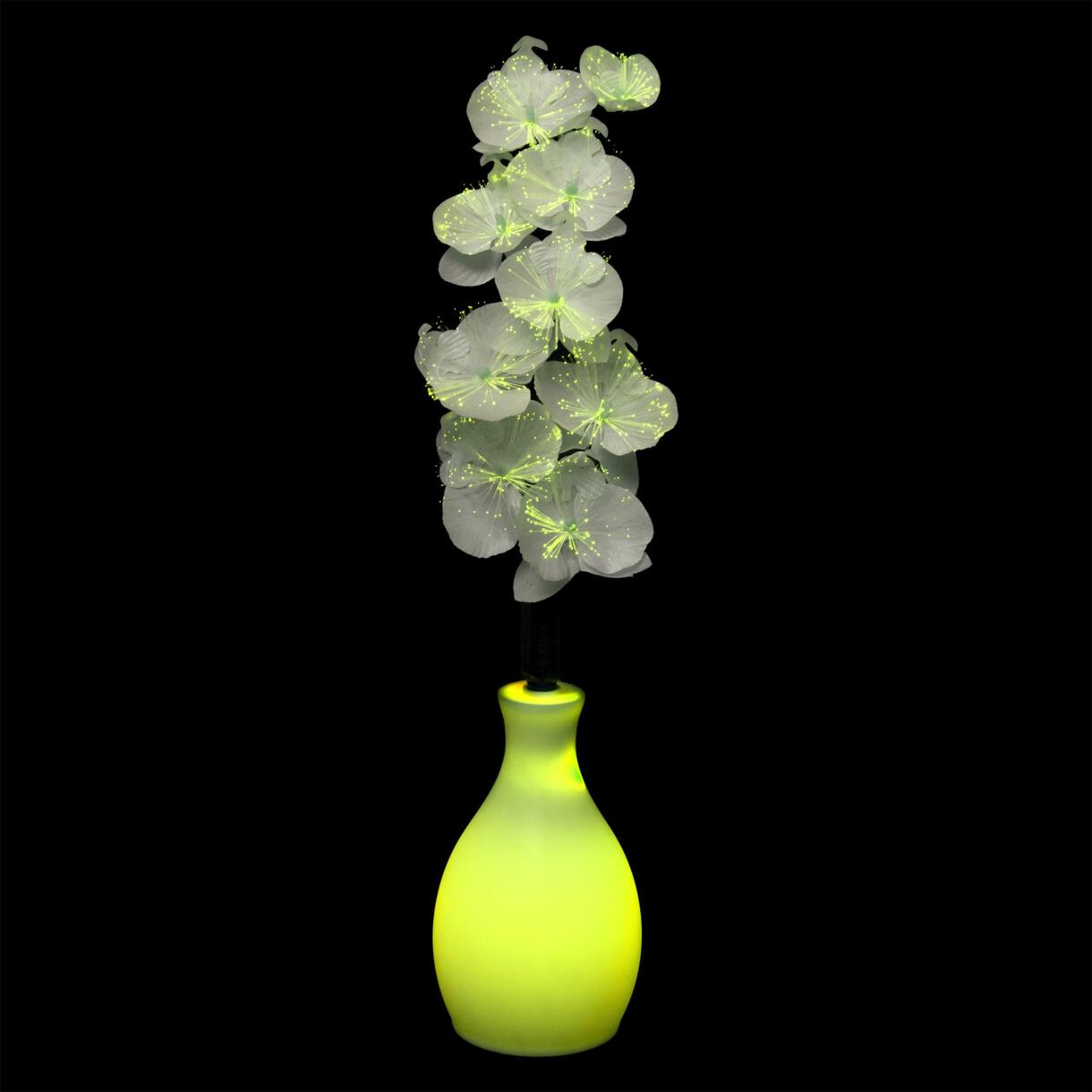 Vase orchidée lumineux à piles multicolore  1