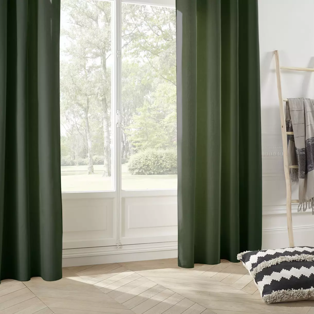 Rideau (140 x 260 cm) Datara Vert kaki 1