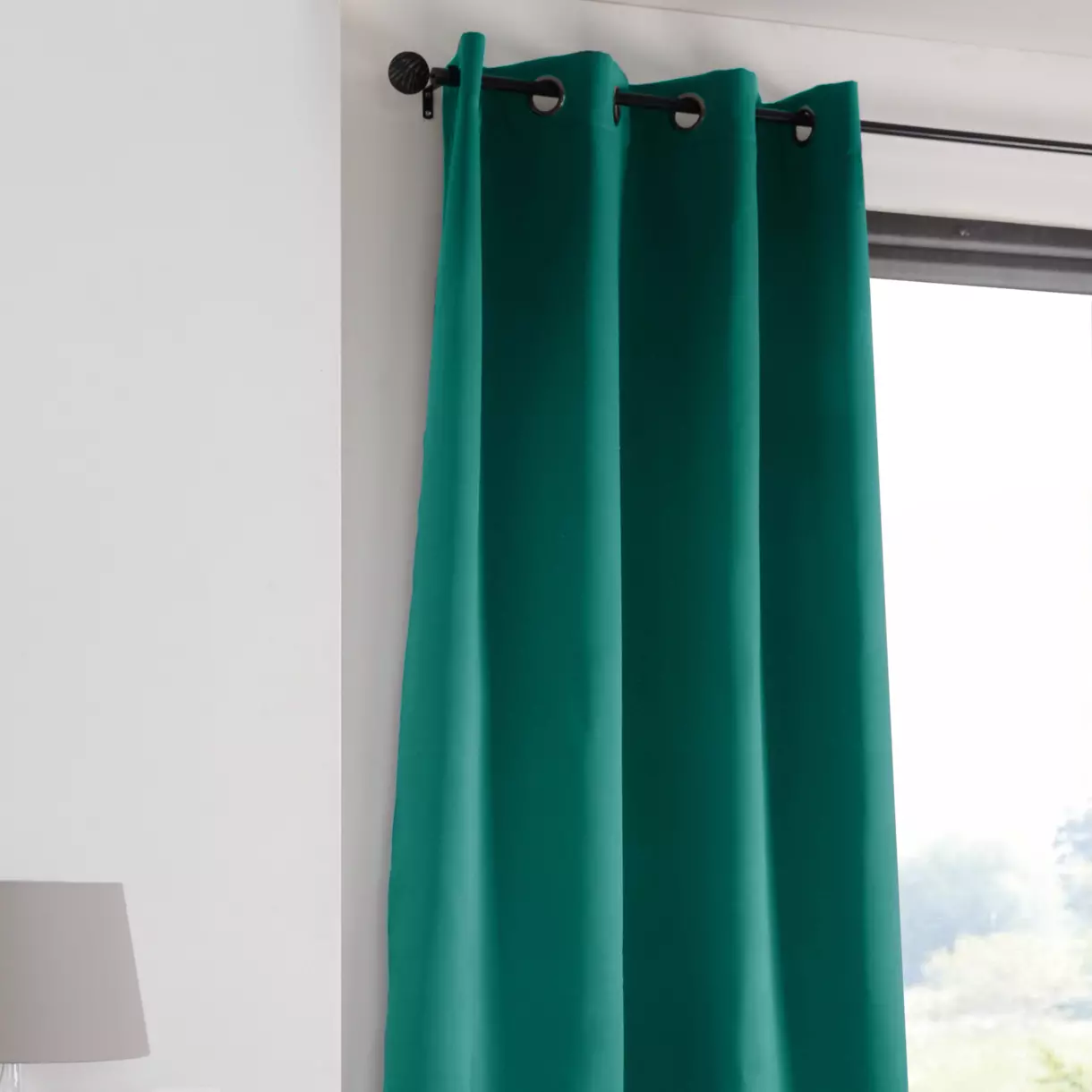 Cortina opaca (135 x 250 cm) Notte Verde esmeralda 1