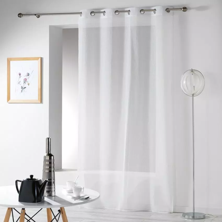 Voilage (140 x 280 cm) Crash Telma Blanc 1