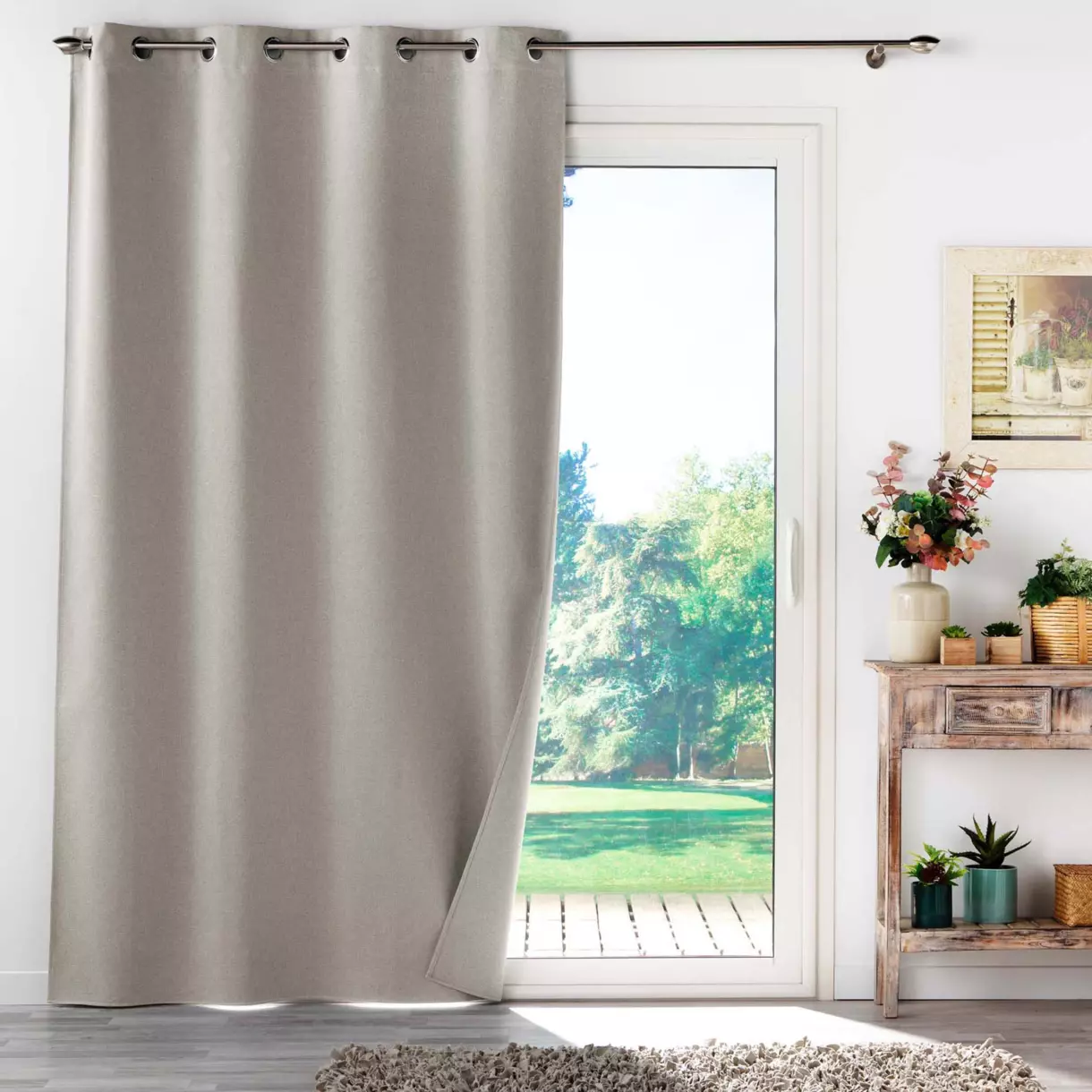 Cortina Opaca (135 x 260 cm) Occultiss Beige 1