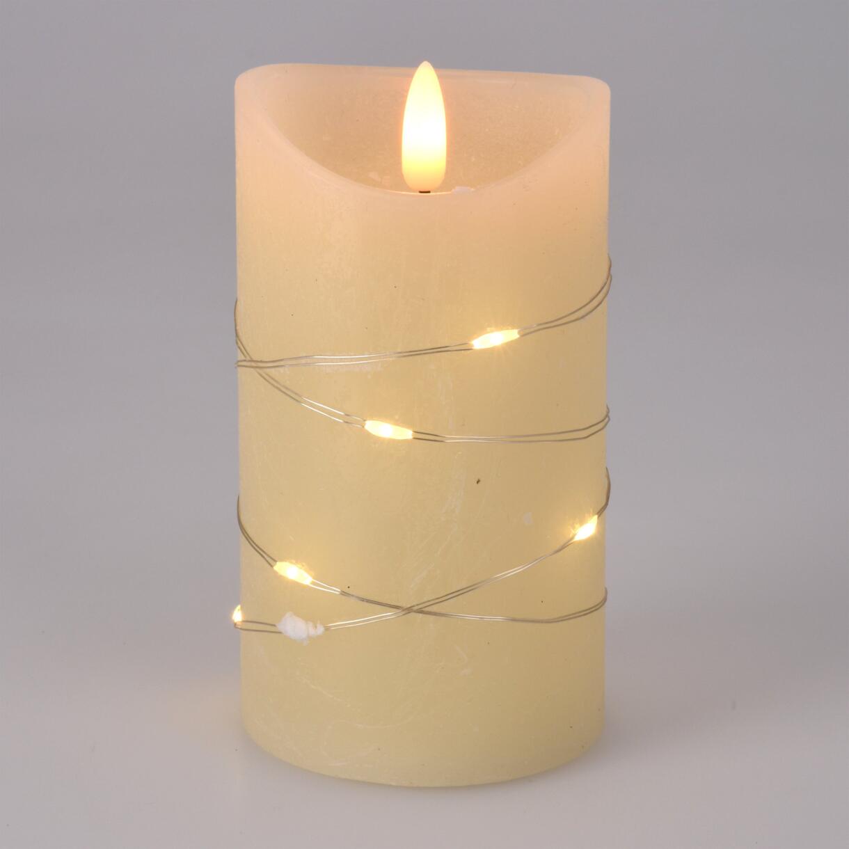 Vela LED  Cofre de velas de pino Blanco