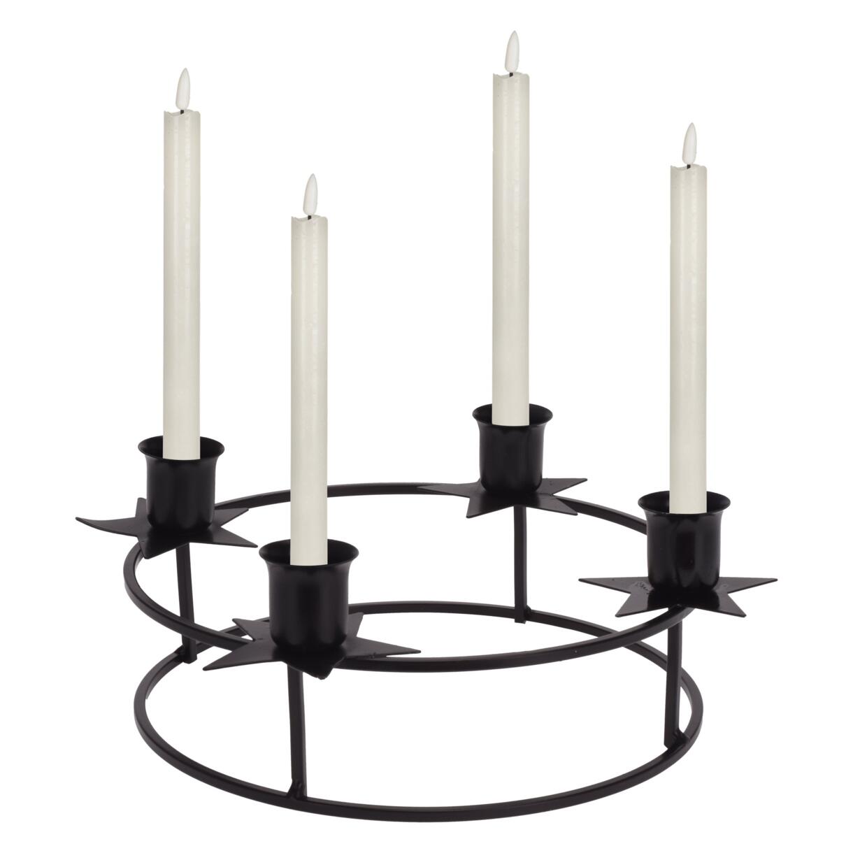 Kerzenständer mit 4 Kerzen Cercle Schwarz
